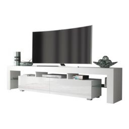 Creative Furniture TV Unit 200cm Modern - White with High Gloss Doors - thumbnail 5