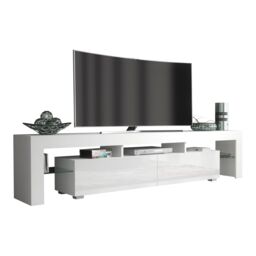 Creative Furniture TV Unit 200cm Modern - White with High Gloss Doors - thumbnail 3