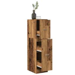 Berkfield Home Apothecary Cabinet Old Wood 30x41x118 cm Engineered Wood in Brown - Size: 30 x 41 x 118 cm - thumbnail 2