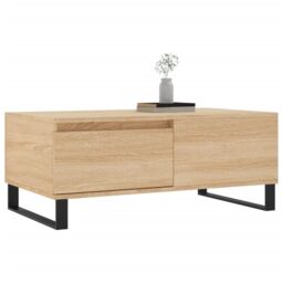 Berkfield Home Coffee Table Sonoma Oak 90x50x36.5 cm Engineered Wood in Brown - thumbnail 4