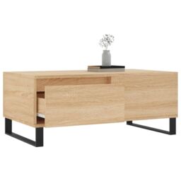 Berkfield Home Coffee Table Sonoma Oak 90x50x36.5 cm Engineered Wood in Brown - thumbnail 3