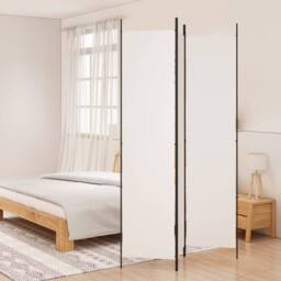 Berkfield Home 3-Panel Room Divider White 150x220 cm Fabric - thumbnail 2