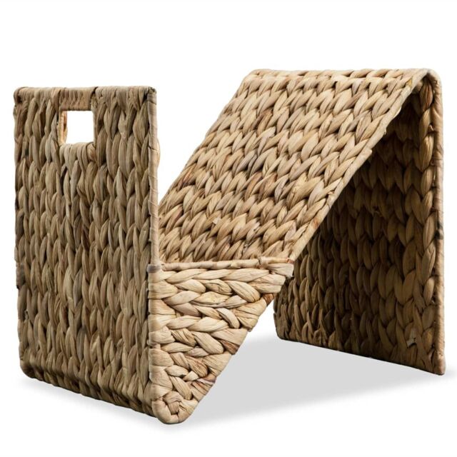 Berkfield Home Magazine Holder 31x31x31 cm Water Hyacinth in Brown - Size: 31 x 31 x 31 cm - image 1