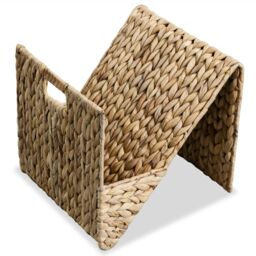 Berkfield Home Magazine Holder 31x31x31 cm Water Hyacinth in Brown - Size: 31 x 31 x 31 cm - thumbnail 2