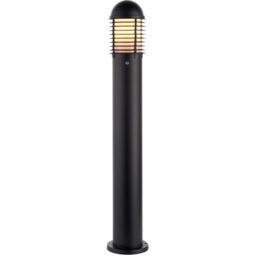 Loops 2 PACK Outdoor Bollard Post Light - 60W E27 GLS - 1000mm Height - Matt Black - thumbnail 3