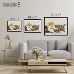 "Artery8 Mayer Map Liberty Awakening Votes Women Framed Canvas Wall Art Print - Size: W12"" x H16""" - thumbnail 4