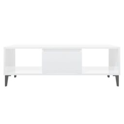 Berkfield Home Coffee Table High Gloss White 103.5x60x35 cm Engineered Wood - thumbnail 5