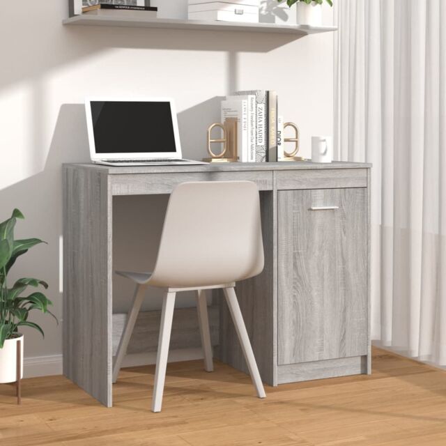 Berkfield Home Desk Grey Sonoma 100x50x76 cm Engineered Wood - Size: 100 x 50 x 76 cm - image 1