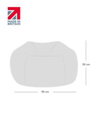 rucomfy Beanbags rucomfy Veneto Classic Bean Bag for Adults - Soft Lounge Chair in Cream - thumbnail 5