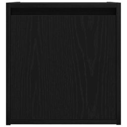 Berkfield Home Wall-Mounted Bedside Cabinet Black 38x34x40 cm - Size: 38 x 34 x 40 cm - thumbnail 6