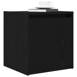 Berkfield Home Wall-Mounted Bedside Cabinet Black 38x34x40 cm - Size: 38 x 34 x 40 cm - thumbnail 4