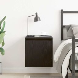 Berkfield Home Wall-Mounted Bedside Cabinet Black 38x34x40 cm - Size: 38 x 34 x 40 cm - thumbnail 3