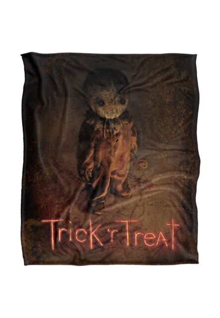 Warner Brothers Trick R Treat Silky Touch Super Soft Throw Blanket 152x127cm in White - Size: 152x127 cm - image 1