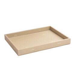 Posh Trading Company Chelsea Medium Tray - Faux Shagreen Natural in Beige - thumbnail 2