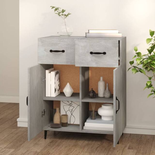 Berkfield Home Sideboard Concrete Grey 69.5x34x90 cm Engineered Wood - image 1