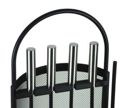 simpa Comtempo Arc 4PC SS Companion Set in Black - thumbnail 3