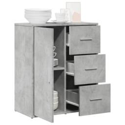 Berkfield Home Sideboard Concrete Grey 60x31x70 cm Engineered Wood - Size: 60 x 31 x 70 cm - thumbnail 4