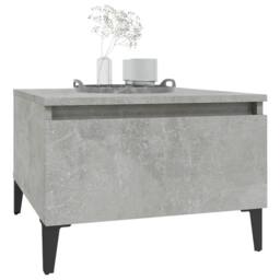 Berkfield Home Side Tables 2 pcs Concrete Grey 50x46x35 cm Engineered Wood - Size: 50 x 46 x 35 cm - thumbnail 4