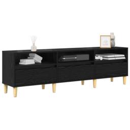Berkfield Home TV Cabinet Black oak 150 x 30 x 45 cm Engineered wood