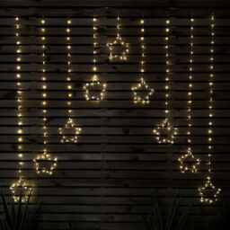 Samuel Alexander 1.2m Light up Star Curtain Christmas Lights with Warm White LEDs - thumbnail 2