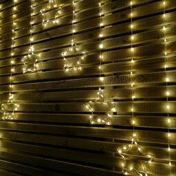 Samuel Alexander 1.2m Light up Star Curtain Christmas Lights with Warm White LEDs - thumbnail 4