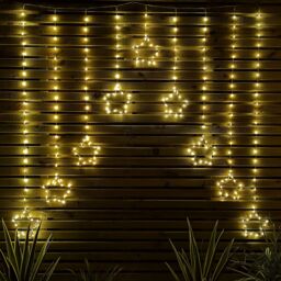 Samuel Alexander 1.2m Light up Star Curtain Christmas Lights with Warm White LEDs - thumbnail 1