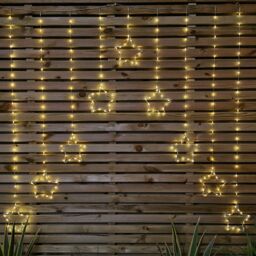 Samuel Alexander 1.2m Light up Star Curtain Christmas Lights with Warm White LEDs - thumbnail 3