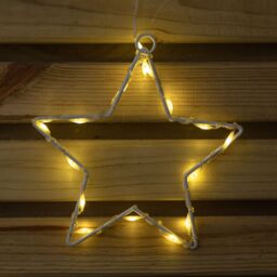 Samuel Alexander 1.2m Light up Star Curtain Christmas Lights with Warm White LEDs - thumbnail 8
