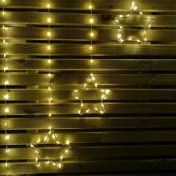 Samuel Alexander 1.2m Light up Star Curtain Christmas Lights with Warm White LEDs - thumbnail 6