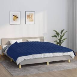 Berkfield Home Weighted Blanket Blue 155x220 cm 11 kg Fabric - thumbnail 2