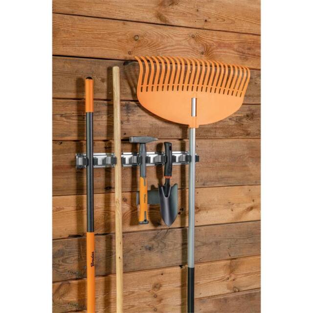 SPETLEK 5 Grip Wall Mount Tool Rail 50cm Heavy Duty Steel Garage in Metallic Silver - image 1