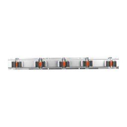 SPETLEK 5 Grip Wall Mount Tool Rail 50cm Heavy Duty Steel Garage in Metallic Silver - thumbnail 3