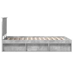 Berkfield Home Bed Frame with Headboard Concerte 120 x 200 cm Solid Pine Wood in Grey - thumbnail 8