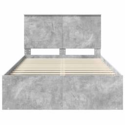 Berkfield Home Bed Frame with Headboard Concerte 120 x 200 cm Solid Pine Wood in Grey - thumbnail 7