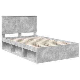 Berkfield Home Bed Frame with Headboard Concerte 120 x 200 cm Solid Pine Wood in Grey - thumbnail 4