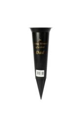 KDMD Black Dad Grave Vase 23cm 5 Pack - thumbnail 2