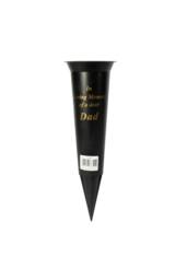 KDMD Black Dad Grave Vase 23cm 5 Pack - thumbnail 1