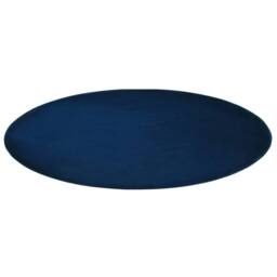 Wyld and Coco Navy Round Rug 140cm Hand-Tufted Viscose Low Pile in Blue - Size: 140 cm diameter - thumbnail 3