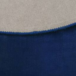 Wyld and Coco Navy Round Rug 140cm Hand-Tufted Viscose Low Pile in Blue - Size: 140 cm diameter - thumbnail 5