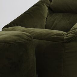 icon Natalia Velvet Adults Bean Bag Armchair & Pouffe, Large Beanbag & Footstool Dusk Pink in Olive - thumbnail 5