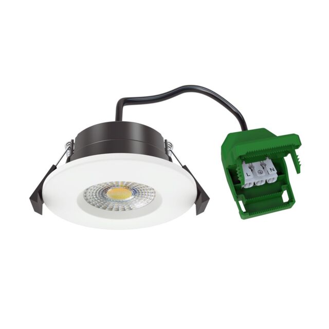 ENER-J 7W Dimmable & CCT Changeable Fire Proof Downlight, IP65 (Pack of 2) in White - Size: 25 cm diameter x 19 cm high - image 1