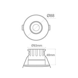 ENER-J 7W Dimmable & CCT Changeable Fire Proof Downlight, IP65 (Pack of 2) in White - Size: 25 cm diameter x 19 cm high - thumbnail 5