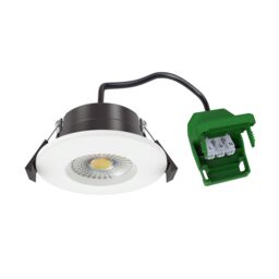 ENER-J 7W Dimmable & CCT Changeable Fire Proof Downlight, IP65 (Pack of 2) in White - Size: 25 cm diameter x 19 cm high - thumbnail 1