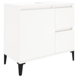 Berkfield Home Bathroom Cabinet White 65x33x60 cm Engineered Wood - Size: 65 x 33 x 60 cm - thumbnail 2