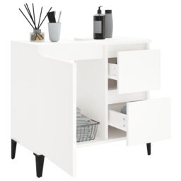 Berkfield Home Bathroom Cabinet White 65x33x60 cm Engineered Wood - Size: 65 x 33 x 60 cm - thumbnail 4