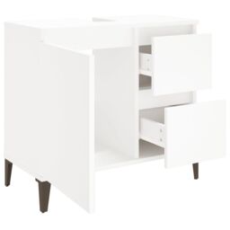 Berkfield Home Bathroom Cabinet White 65x33x60 cm Engineered Wood - Size: 65 x 33 x 60 cm - thumbnail 6