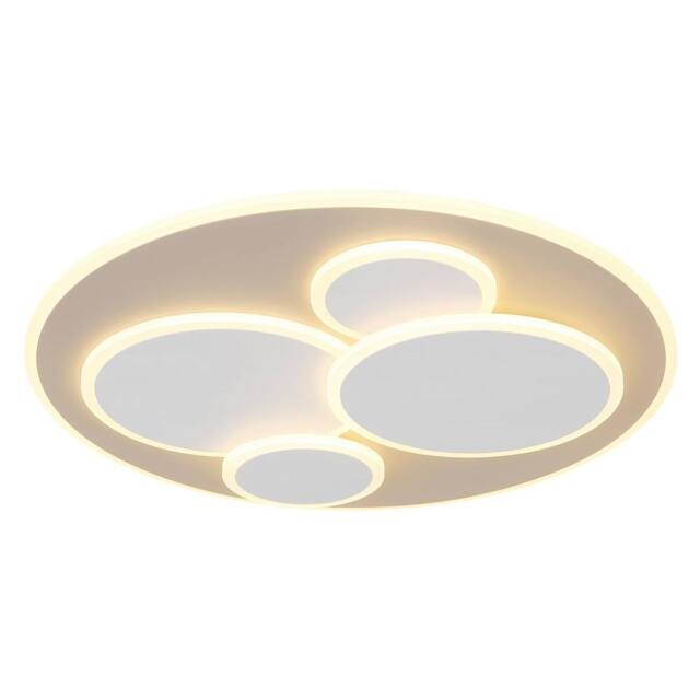 Netlighting Monty Semi Flush Ceiling Light Matt White LED 3000K - image 1
