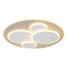 Netlighting Monty Semi Flush Ceiling Light Matt White LED 3000K - thumbnail 1