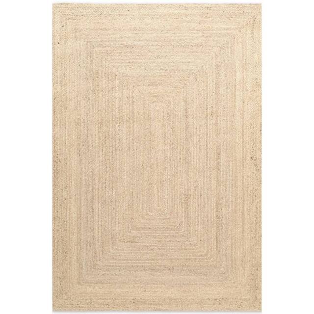 THE RUGS Sharmila Jute Rug Handwoven Reversible Natural Fibre Living Room - Size: 60 cm x 90 cm - image 1