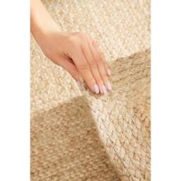 THE RUGS Sharmila Jute Rug Handwoven Reversible Natural Fibre Living Room - Size: 60 cm x 90 cm - thumbnail 4